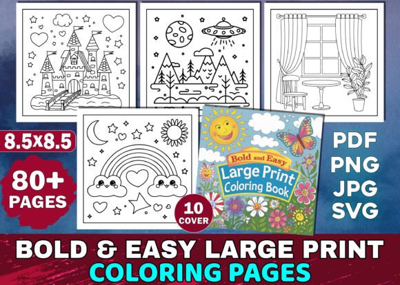 Bold and Easy Large Print Coloring Pages