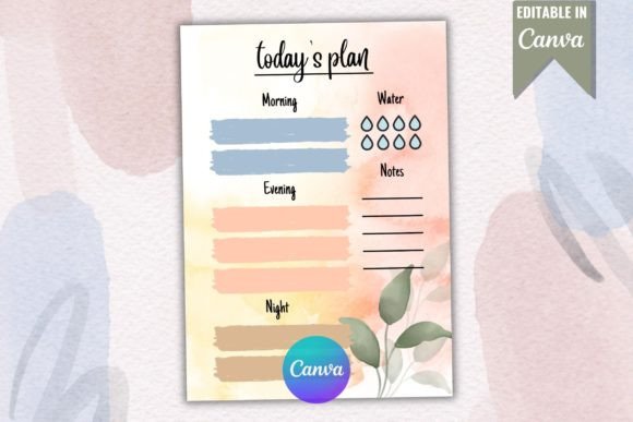 Bring Calm and Clarity to Your Day with a Printable Watercolor Daily Planner