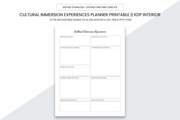 Cultural Immersion Experiences Kdp Notes