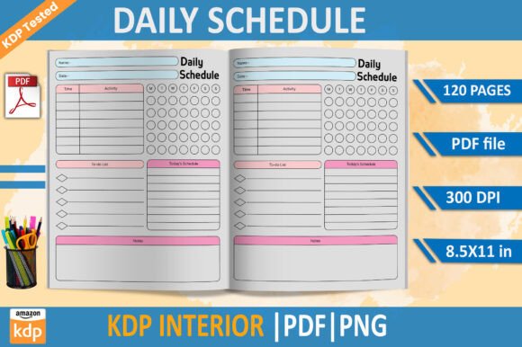 Daily Schedule KDP Interior Template