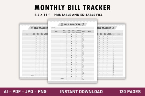Editable Monthly Bill Tracker: Your Simple, Print-Ready Tool for Real-Life Financial Clarity
