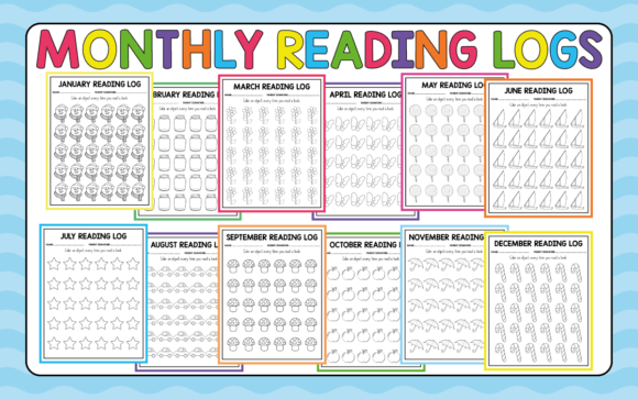 Make Reading Fun and Memorable with the Monthly Coloring Reading Log Tracker