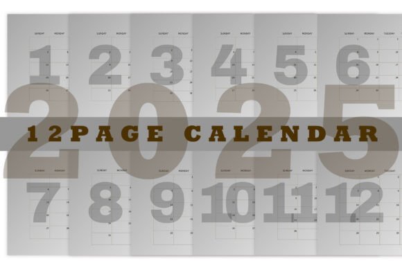 Minimalist Monthly 2025 Calendar