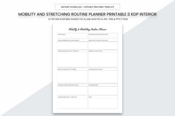 Mobility and Stretching Routine Planner