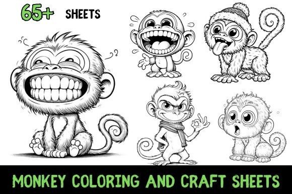 Monkey Coloring and Craft Sheets: Creative Fuel for Makers, Educators, and DIY Enthusiasts