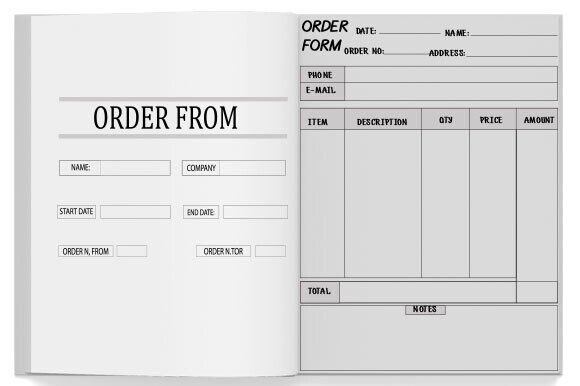 Order Form Customizable KDP Interior