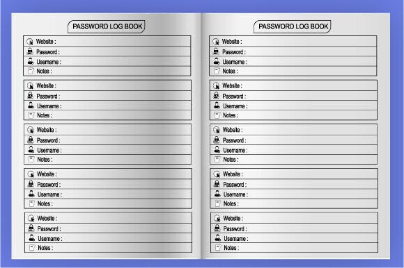 Password Log Book KDP Template