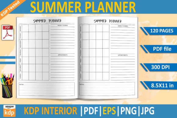 Summer Planner for Kids KDP Interior